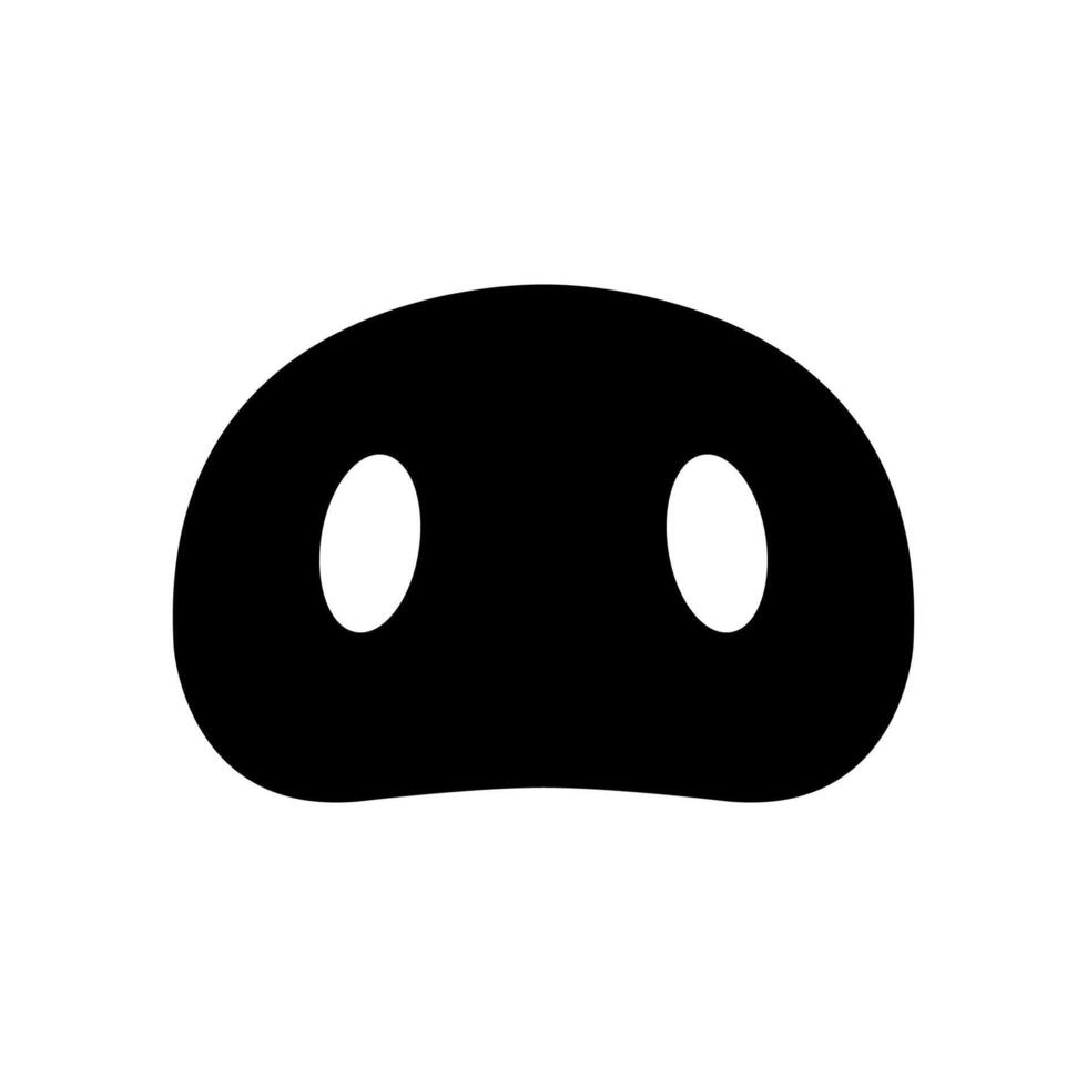 Pig snout on white background vector