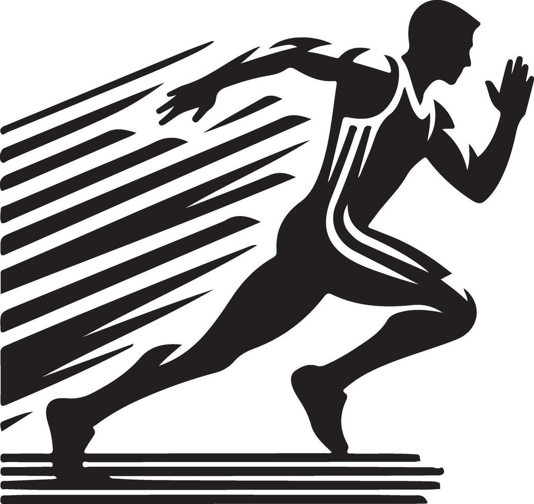 Running man illustration vector