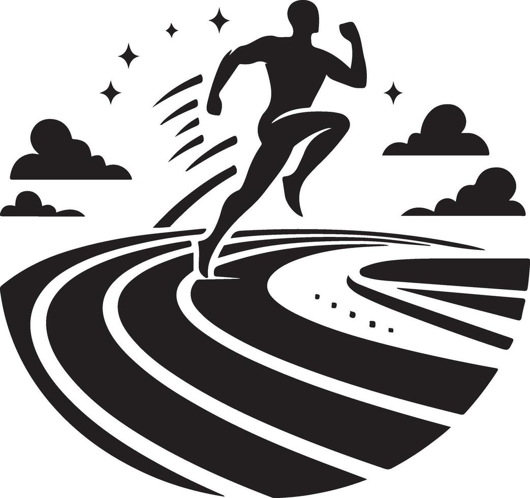 Running man illustration vector