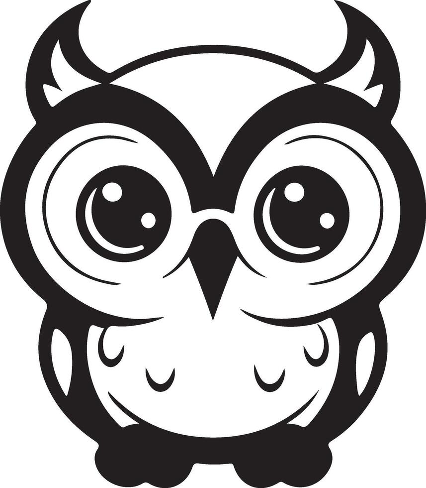 Owl for logo or icon vector