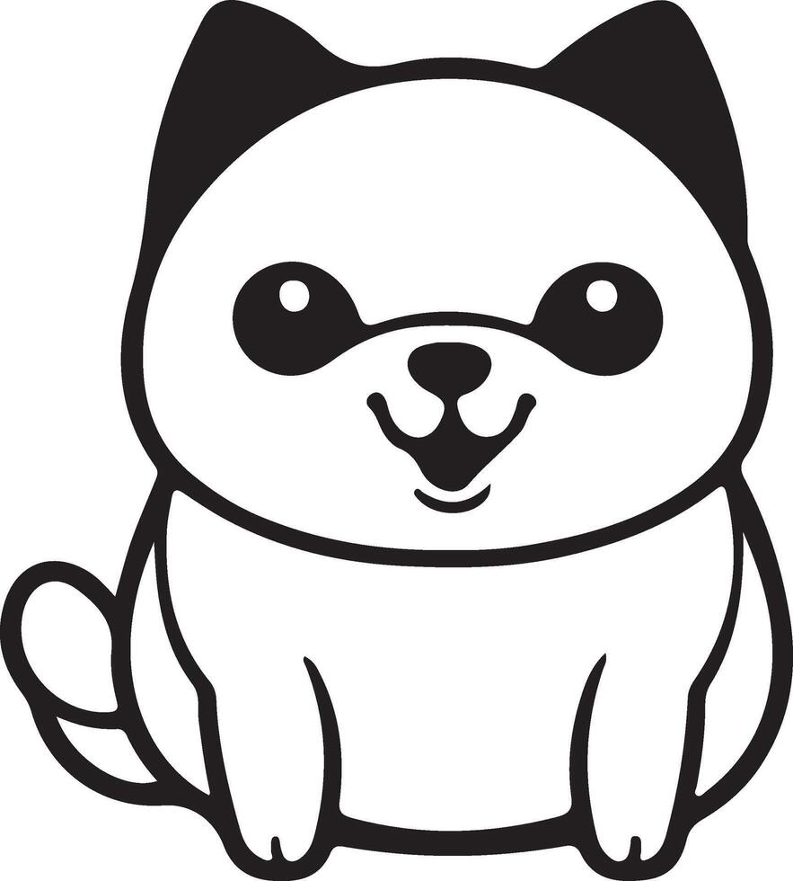 Dog illustration icon vector