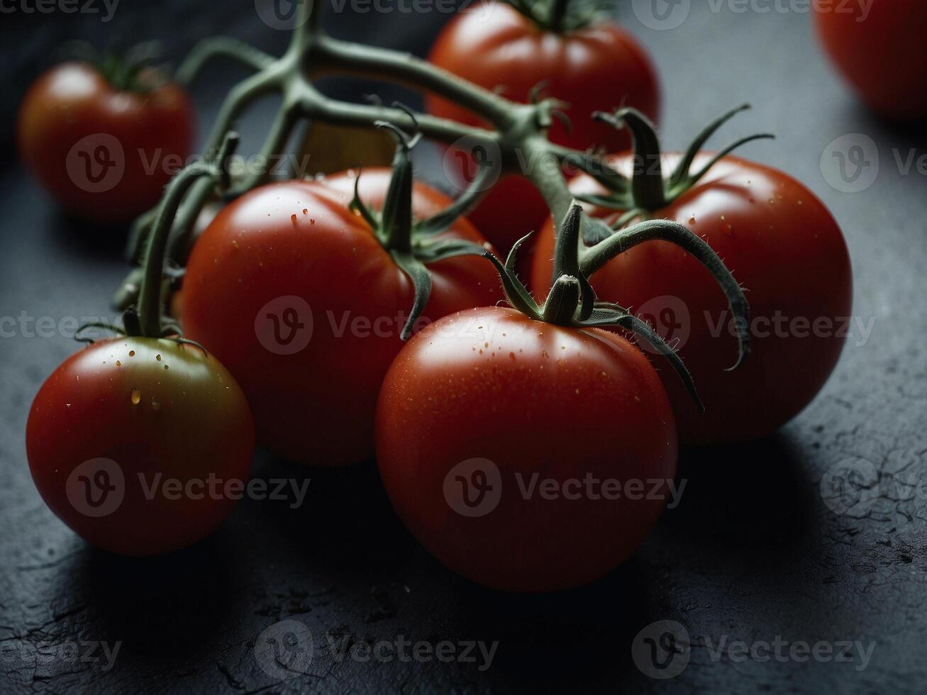 red fresh tomato photo