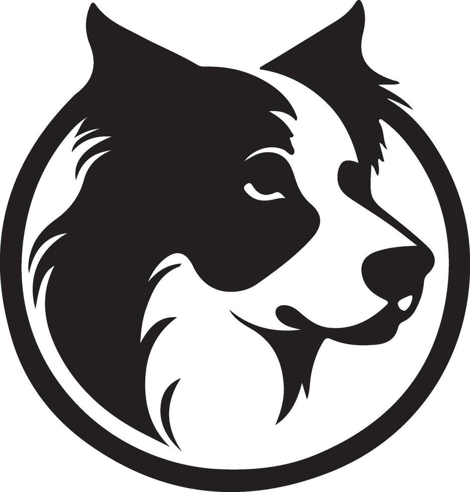 Dog illustration icon vector