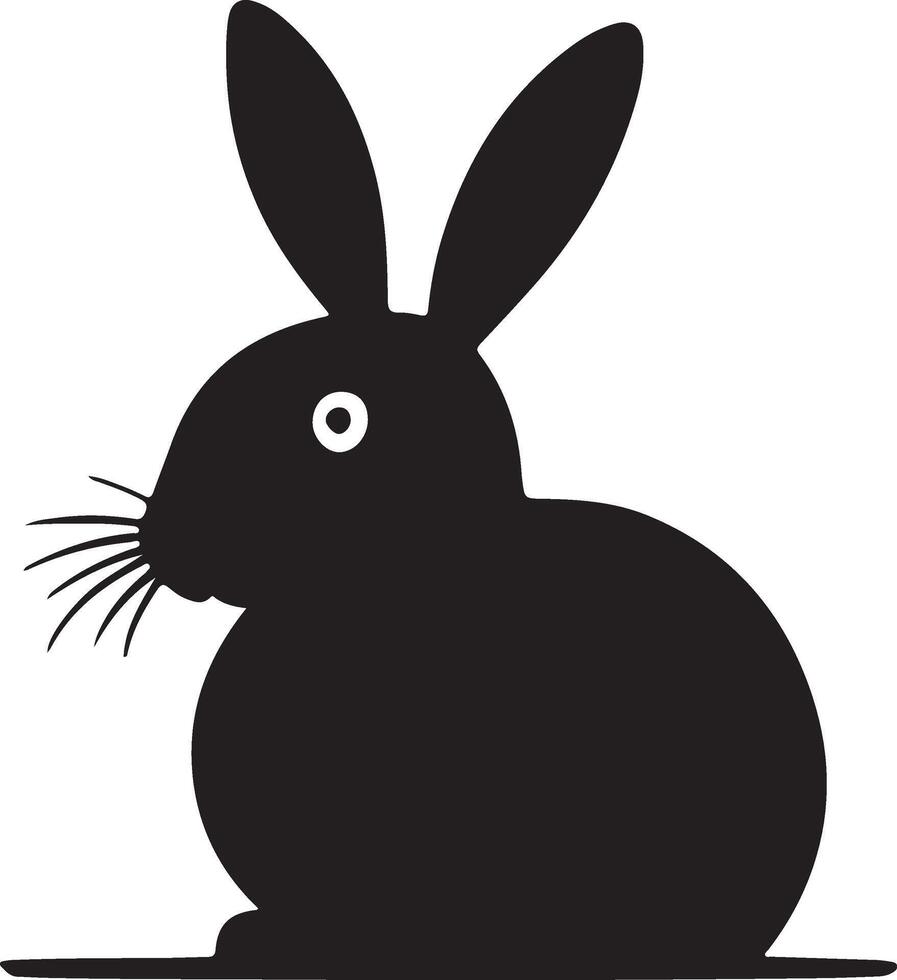 Rabbit silhouette illustration vector
