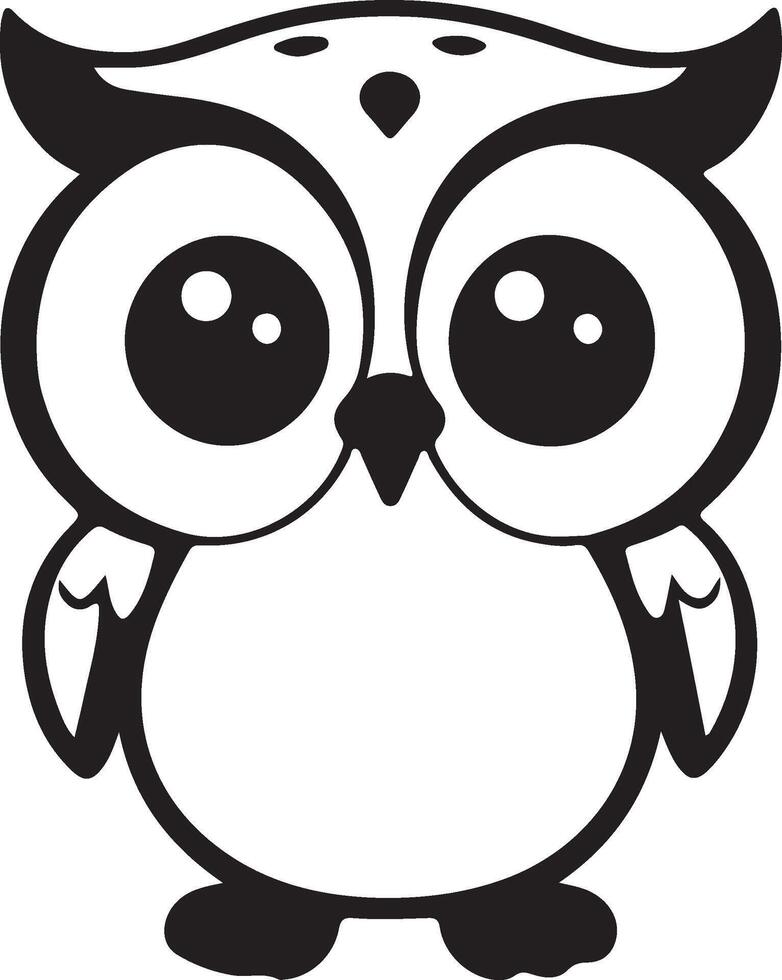 Owl for logo or icon vector