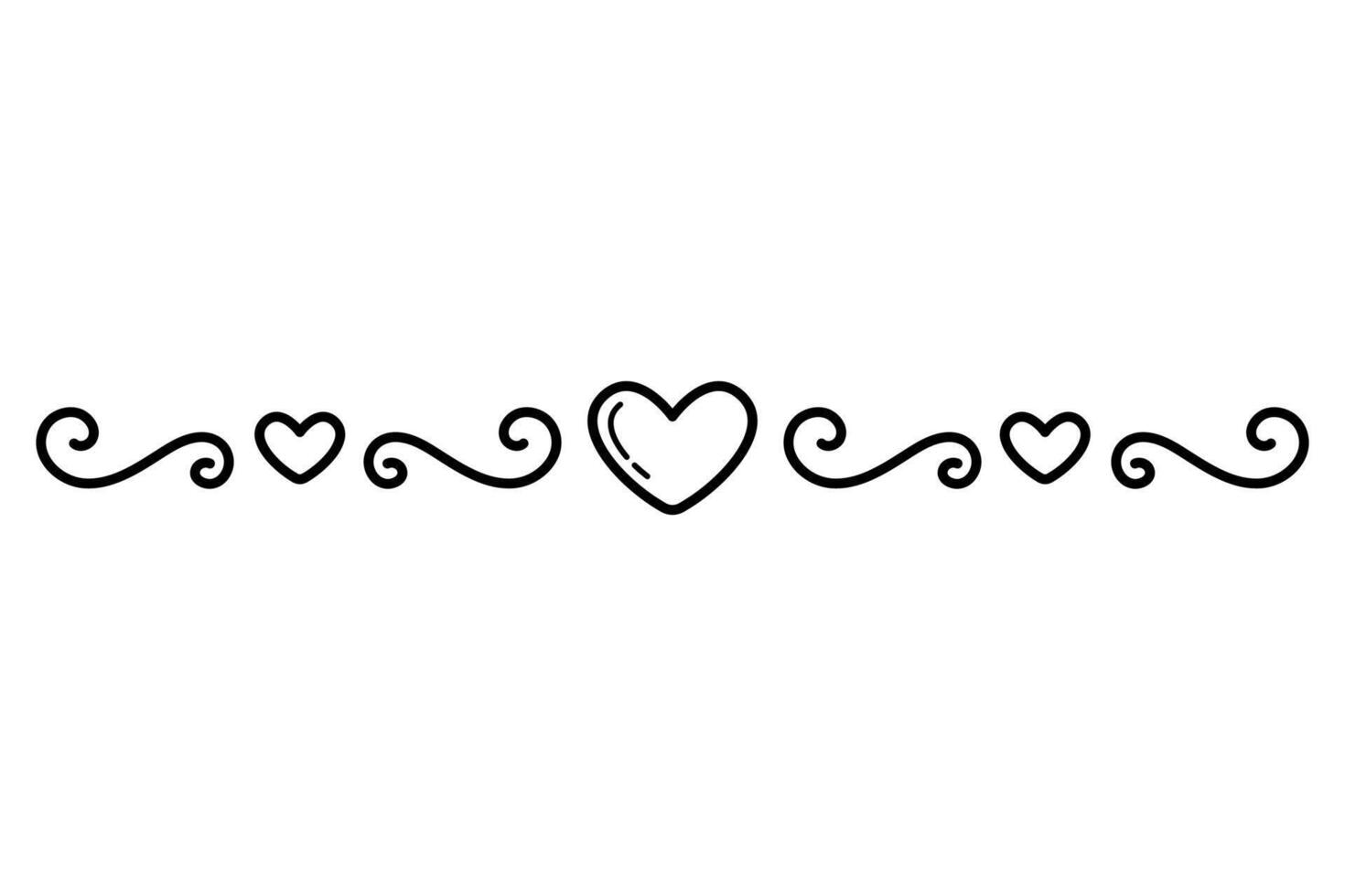 Decorative border with hearts for design of wedding invitations and greeting cards vector