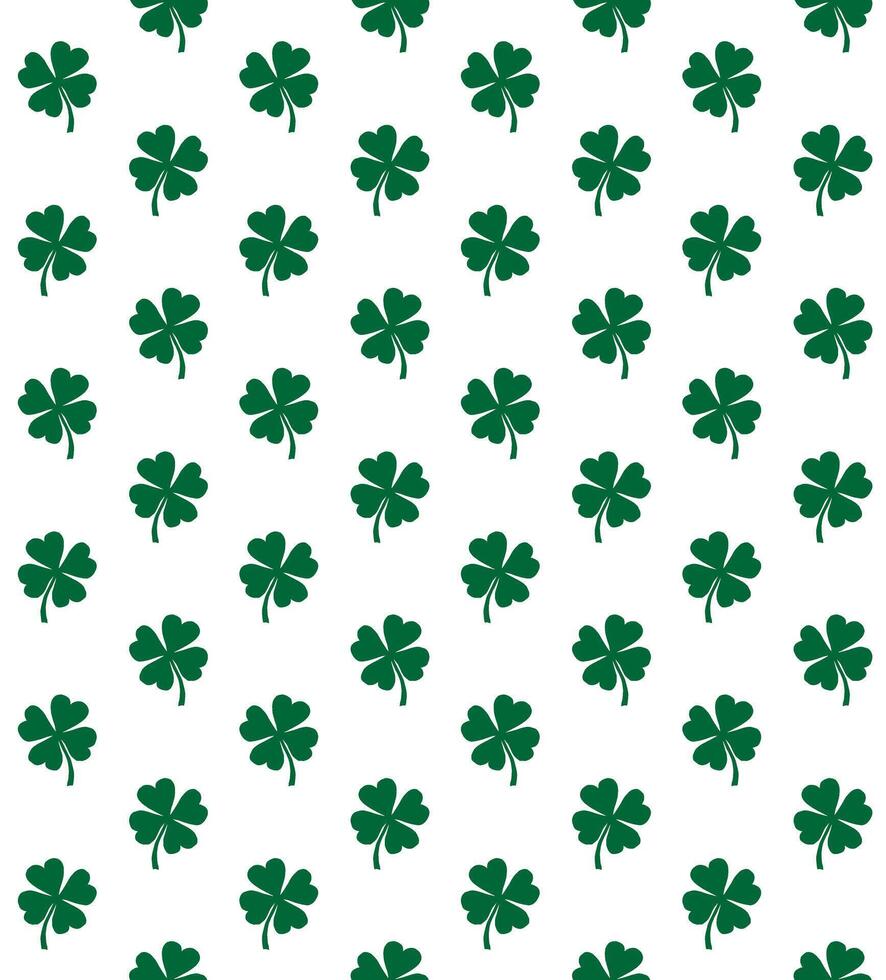 Seamless pattern of hand drawn shamrock vector