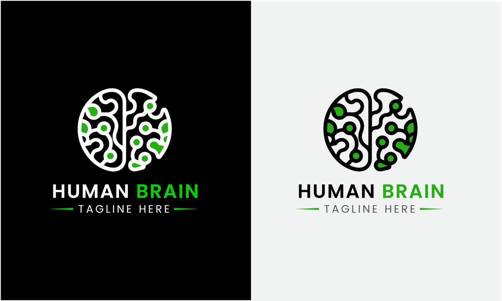 Tree brain logo concept. Human mind, mind growth, human brain with power bulb, brain with leaf, logo concept idea symbol, brain recharge, brain improve vector