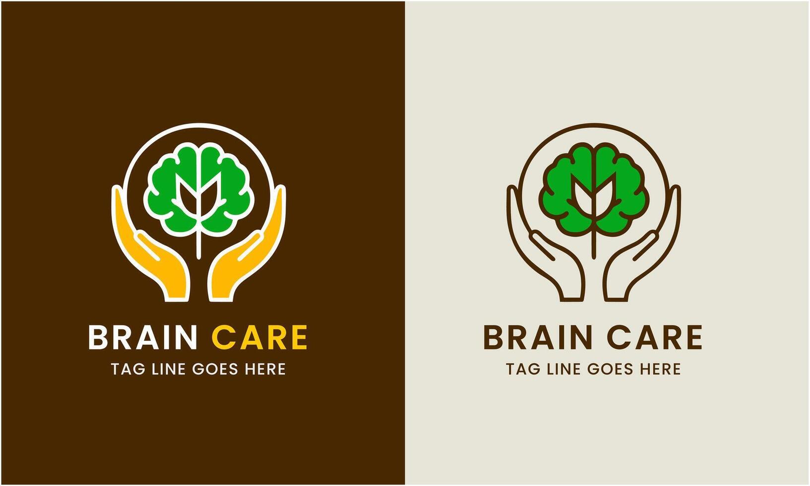 Tree brain logo concept. Human mind, mind growth, human brain with power bulb, brain with leaf, logo concept idea symbol, brain recharge, brain improve vector