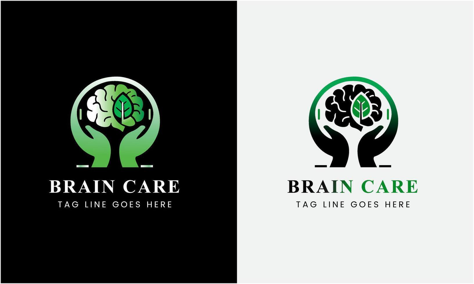 Tree brain logo concept. Human mind, mind growth, human brain with power bulb, brain with leaf, logo concept idea symbol, brain recharge, brain improve vector