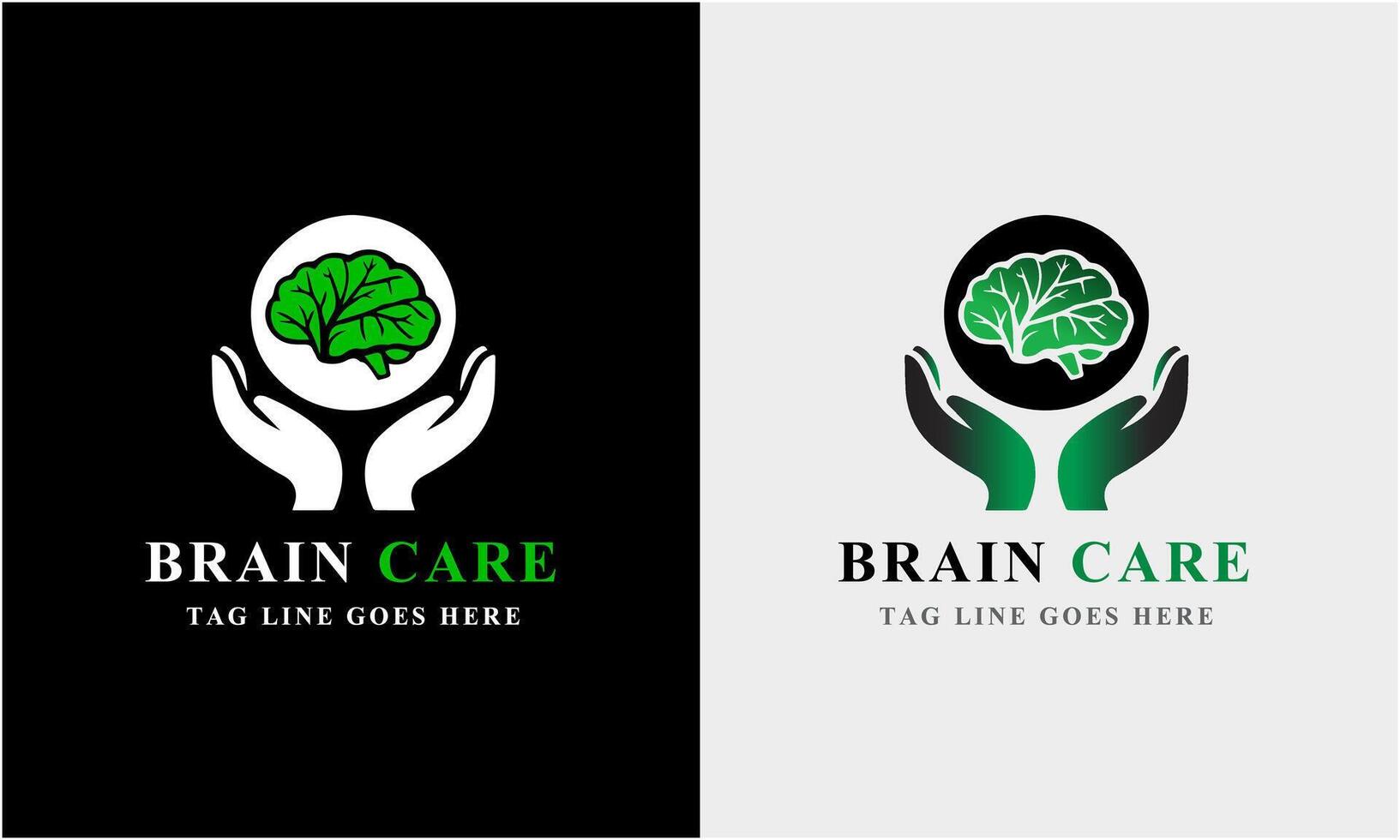 Tree brain logo concept. Human mind, mind growth, human brain with power bulb, brain with leaf, logo concept idea symbol, brain recharge, brain improve vector