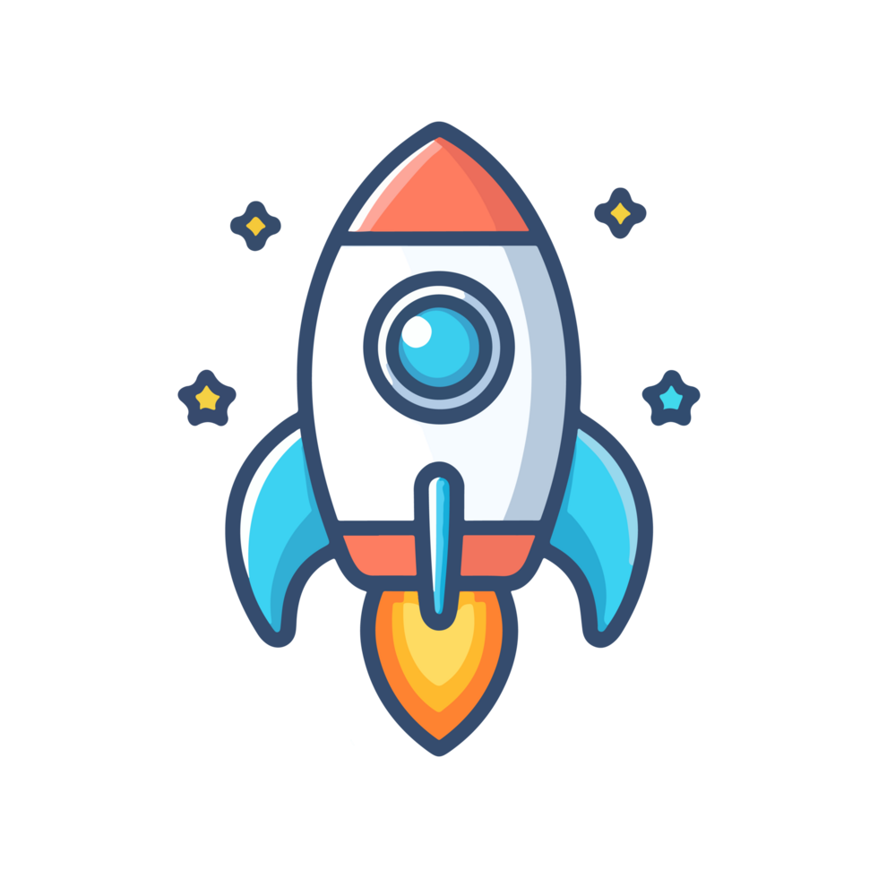 rocket spaceship icon character png