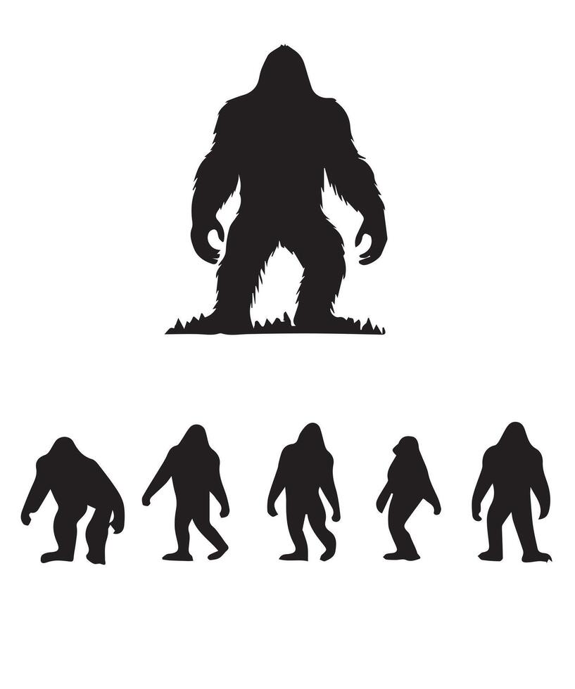 Bigfoot silhouette design vector