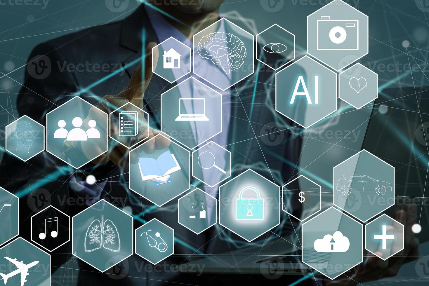 artificial intelligence and communication, ai technology photo