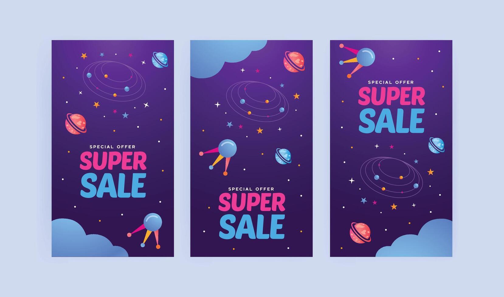 Baby shop social media stories template. Editable square banner templates. Abstract Minimalistic baby stories design concept. Premium illustration. vector