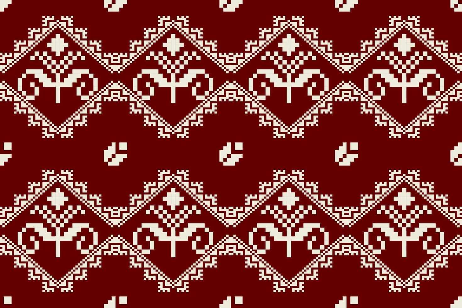 Pixel pattern ethnic oriental traditional. design fabric pattern textile African Indonesian Indian seamless Aztec style abstract illustration vector