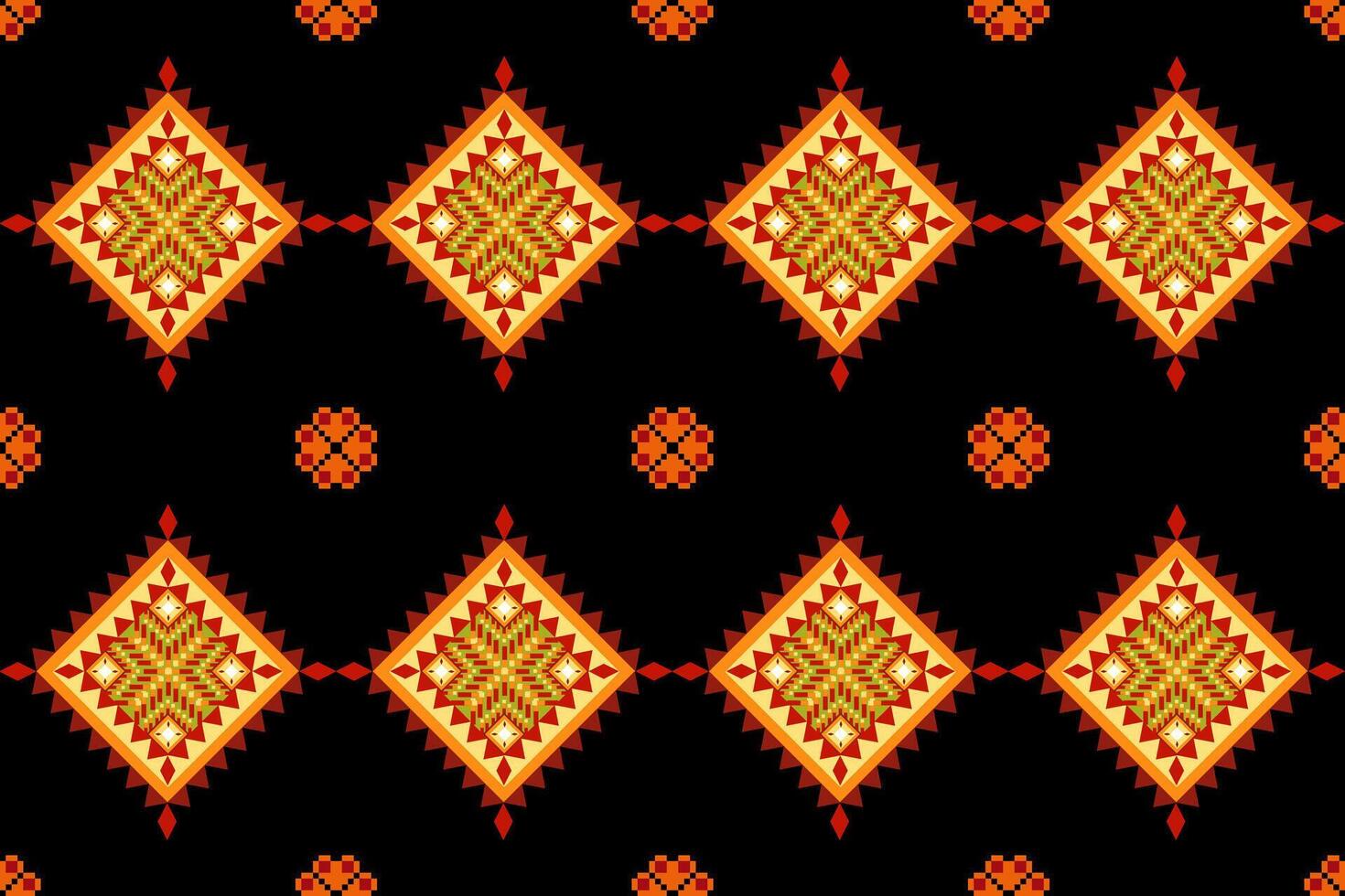 Pixel pattern ethnic oriental traditional design fabric pattern textile African Indonesian Indian seamless Aztec style abstract illustration vector