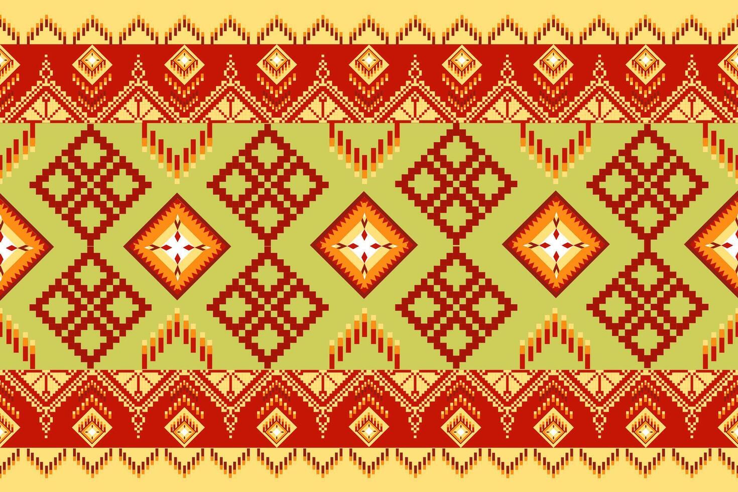 Pixel fabric pattern ethnic oriental traditional design for clothing fabric textile seamless pattern fabric print vector