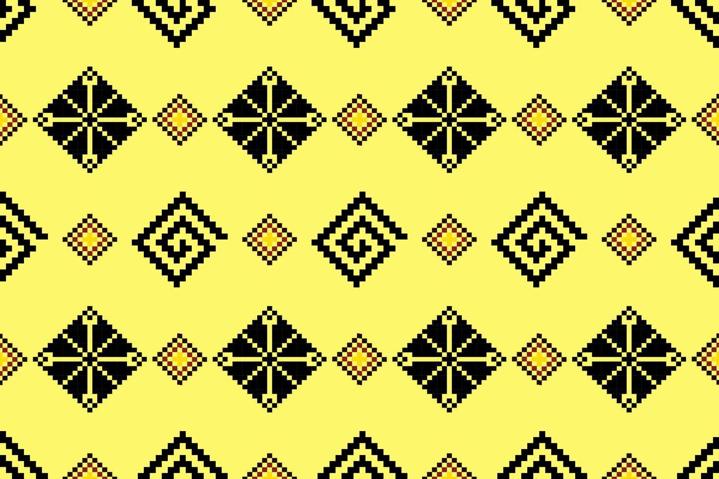 Pixel fabric pattern ethnic oriental traditional design for clothing fabric textile seamless pattern fabric print vector