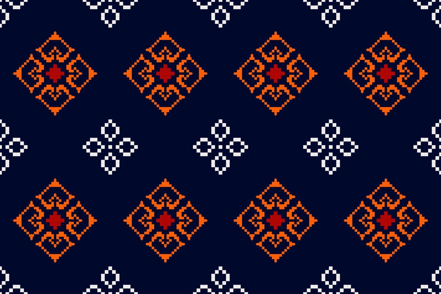 Pixel pattern ethnic oriental traditional. design fabric pattern textile African Indonesian Indian seamless Aztec style abstract illustration vector
