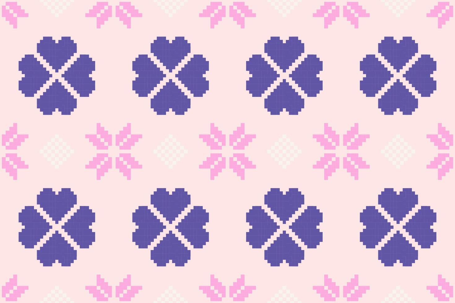 Pixel pattern ethnic oriental traditional design fabric pattern textile African Indonesian Indian seamless Aztec style abstract illustration vector