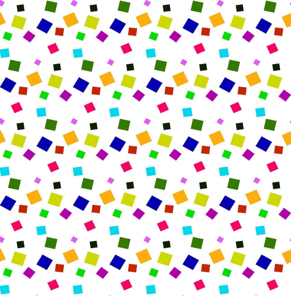 Abstract seamless texture in the form of a pattern of multi-colored squares on a white background vector