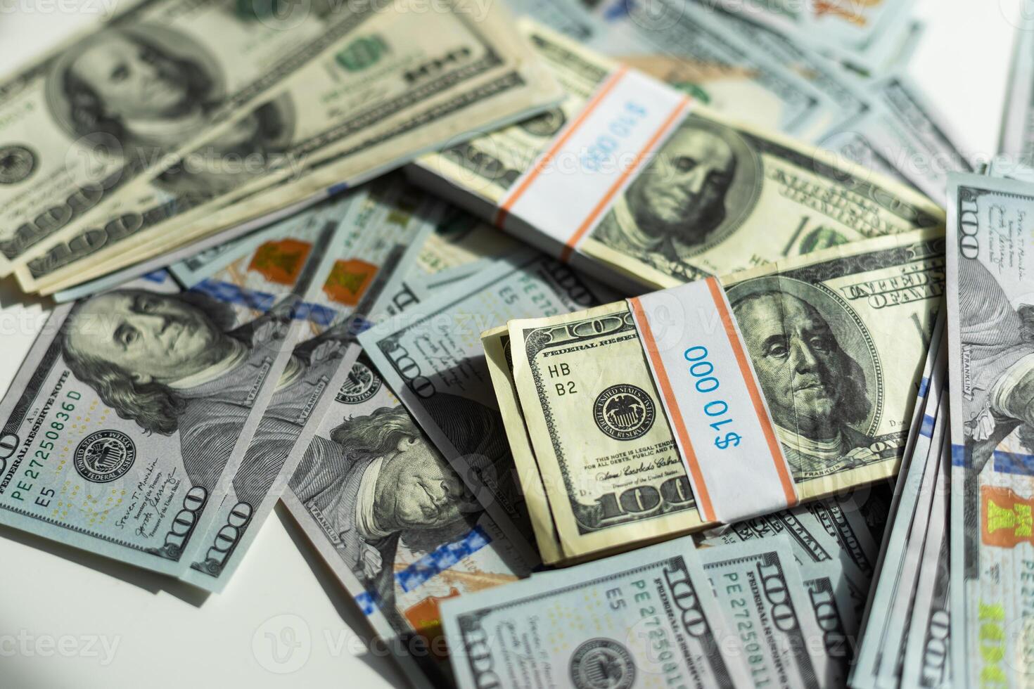Exchange loss concept with one dollar bills and graph on a backdrop photo