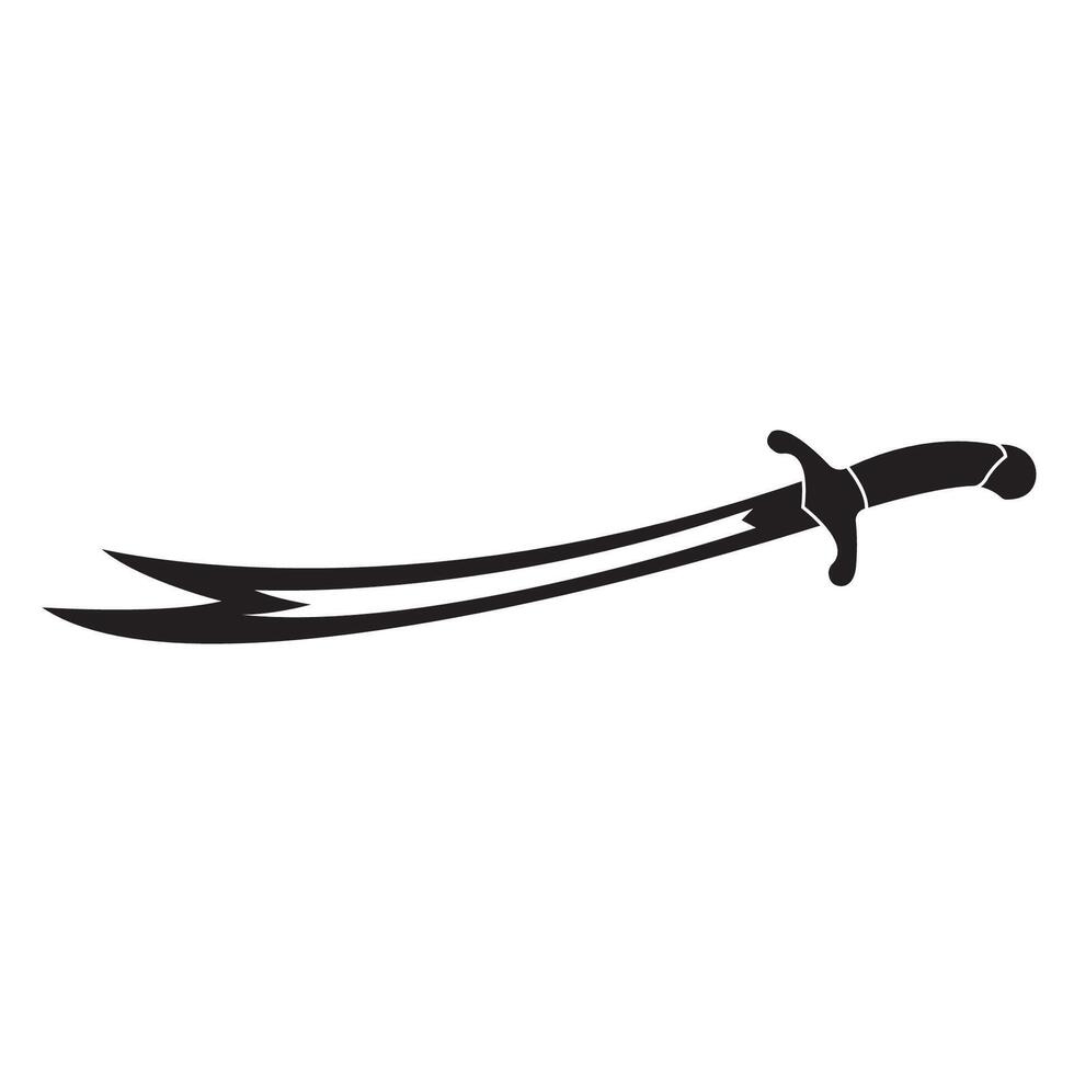 zulfikar sword icon illustration design template vector