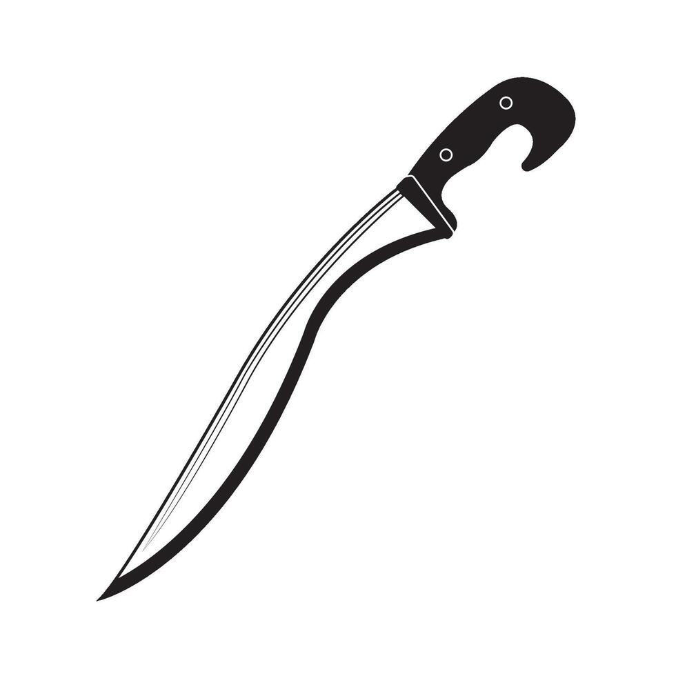 falcata sword icon illustration design template vector