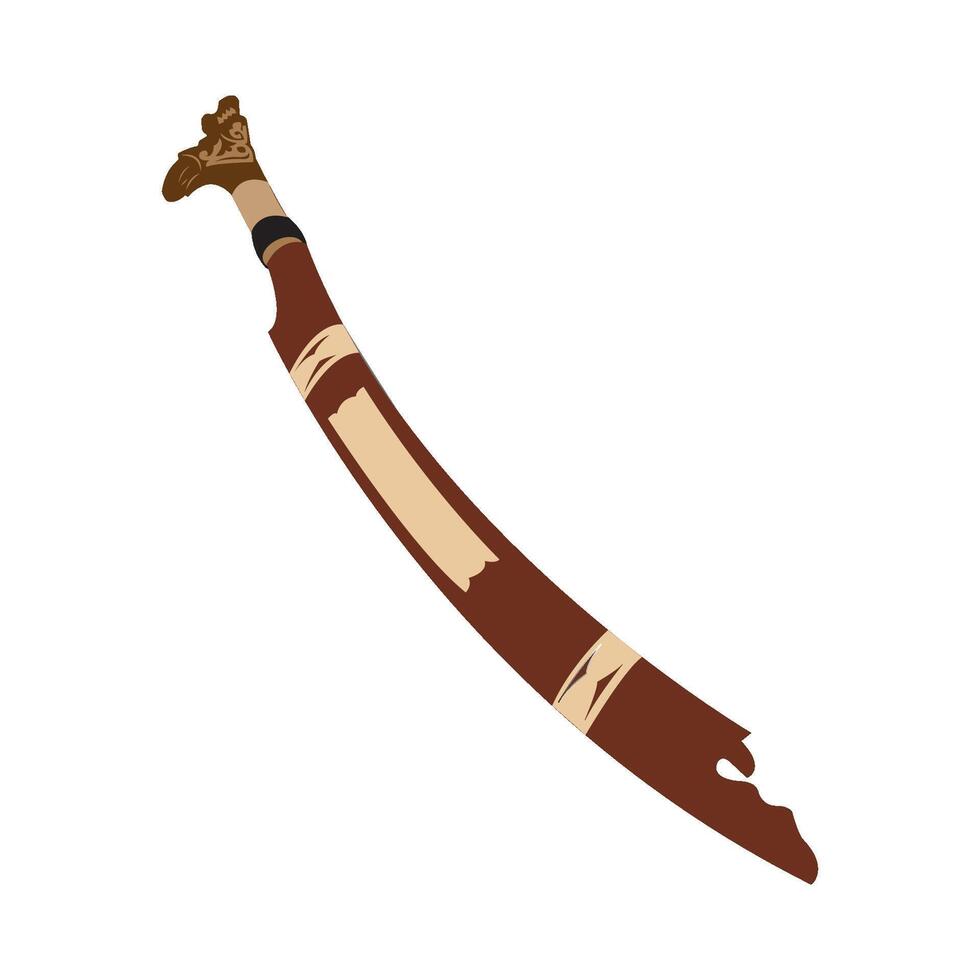 traditional weapon mandau icon illustration design vector
