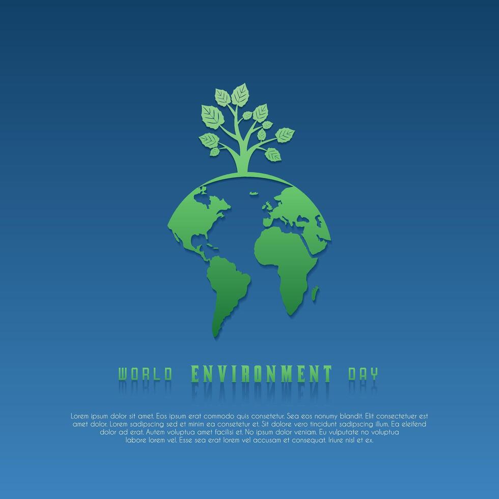 World Environment day. Happy Environment day, 05 June. simple design for greeting card vector