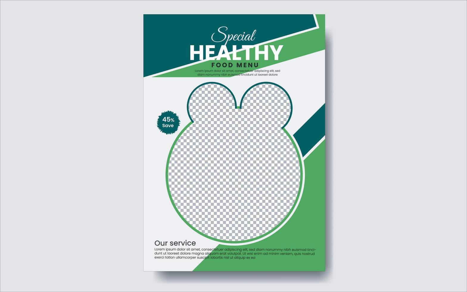 food and restaurant flyer design template. vector