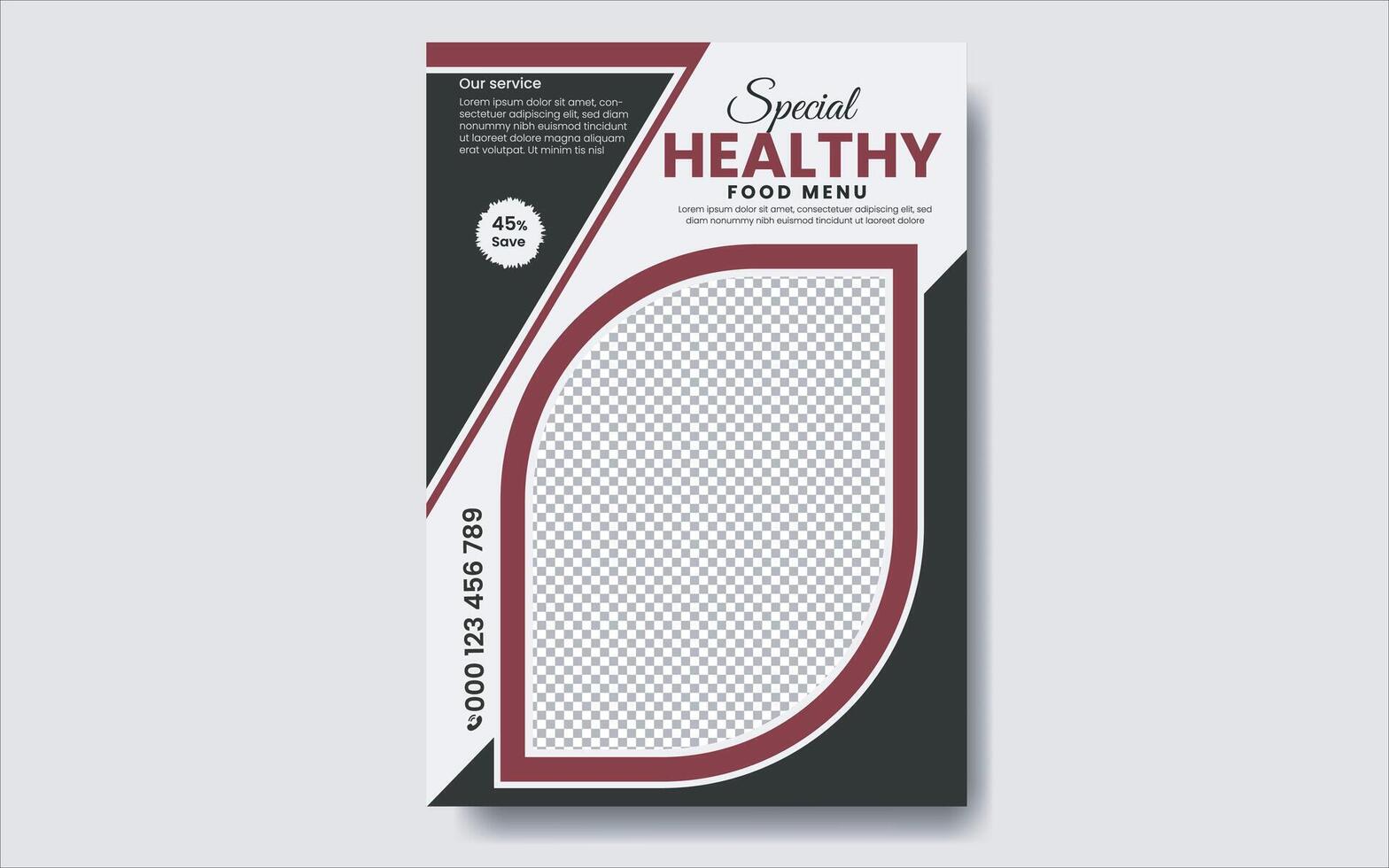food and restaurant flyer design template. vector