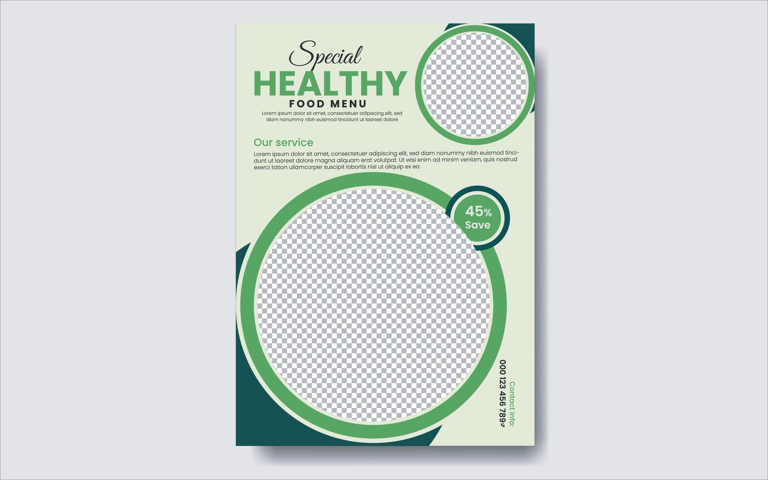 food and restaurant flyer design template. vector