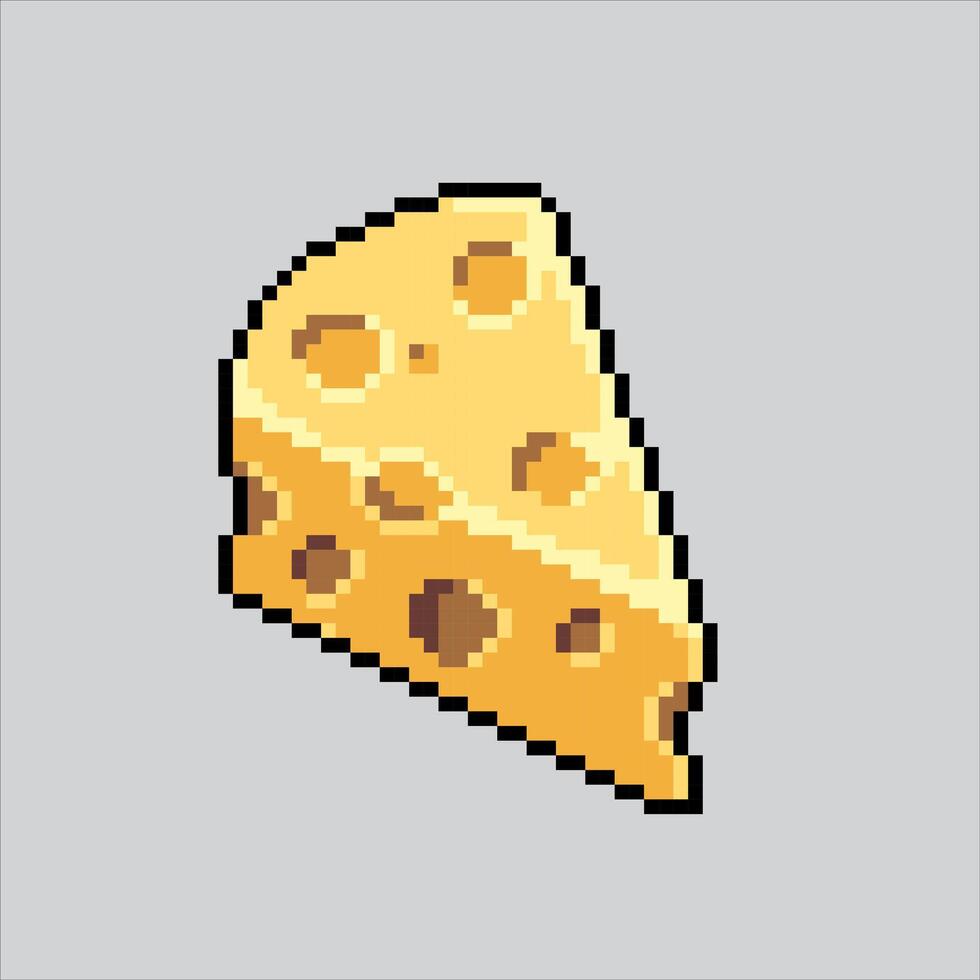 Pixel art illustration Cheese. Pixelated Cheese. Cheese pixelated for the pixel art game and icon for website and game. old school retro. vector