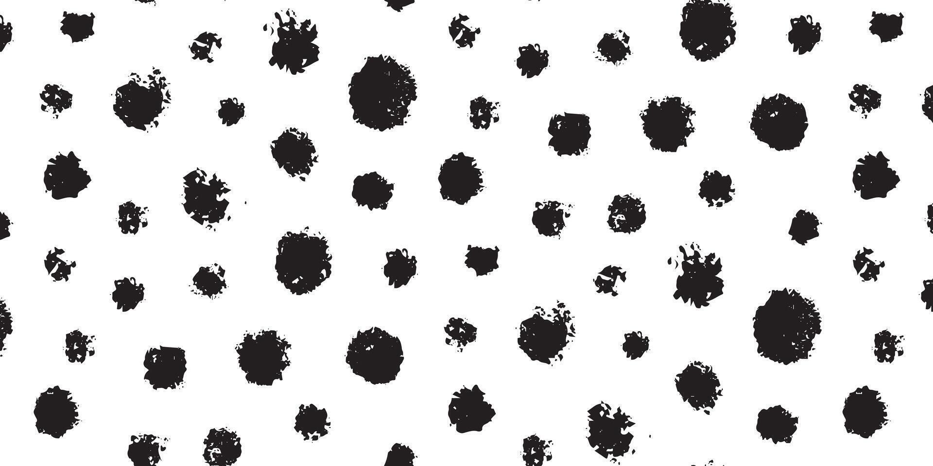 Grunge dots pattern. Hand painted seamless pattern with different circles, dots, stamps. Background for wallpaper, print on fabric, wrapping paper. vector