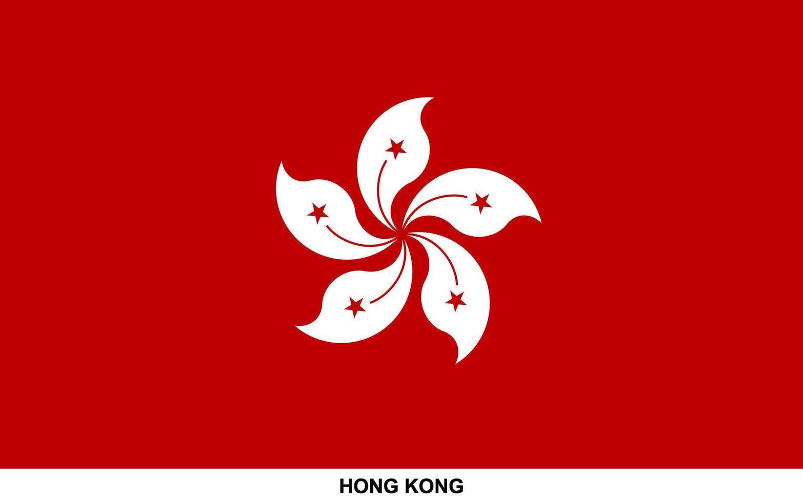 Flag of HONG KONG, HONG KONG flag vector