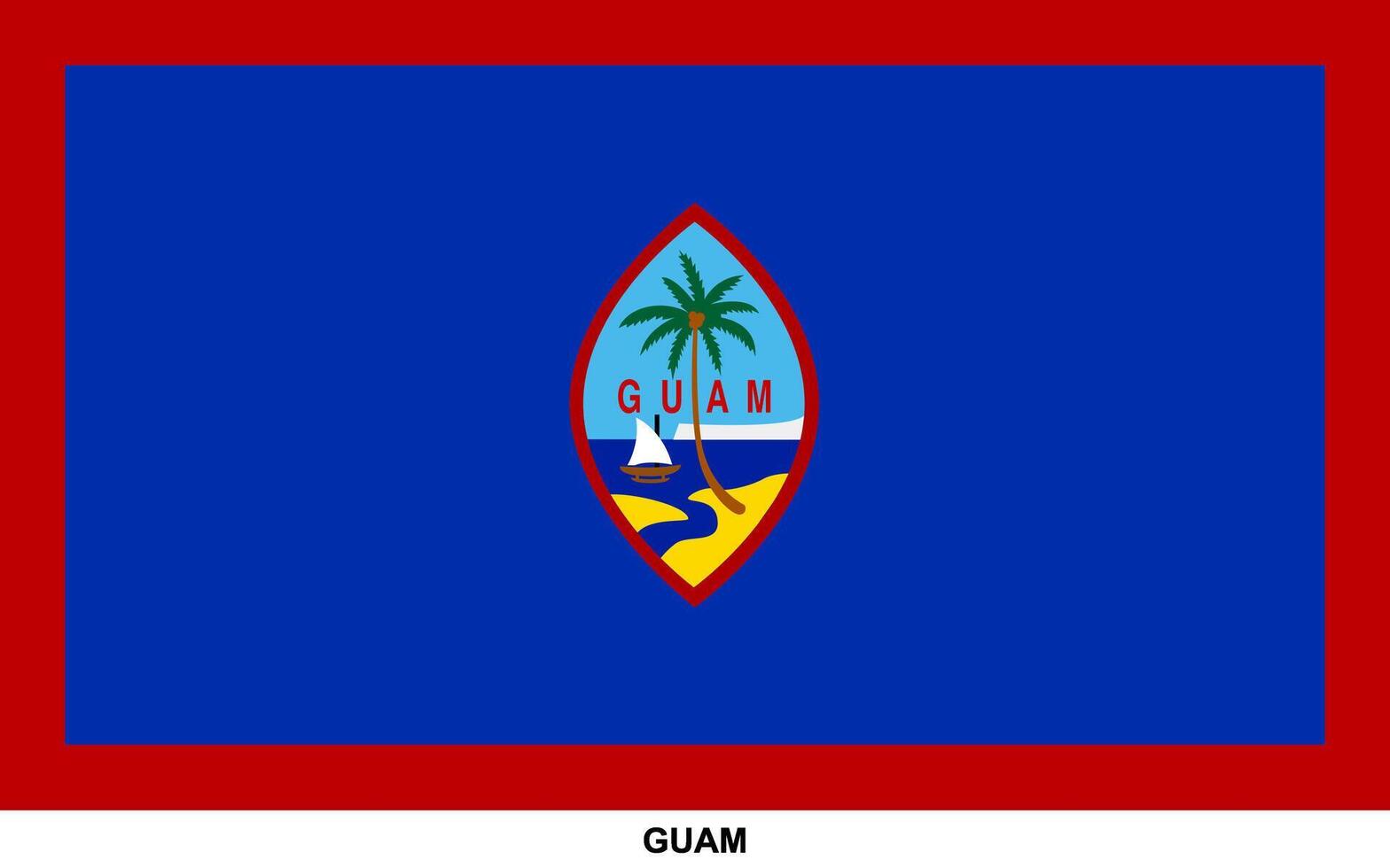 Flag of GUAM, GUAM national flag vector