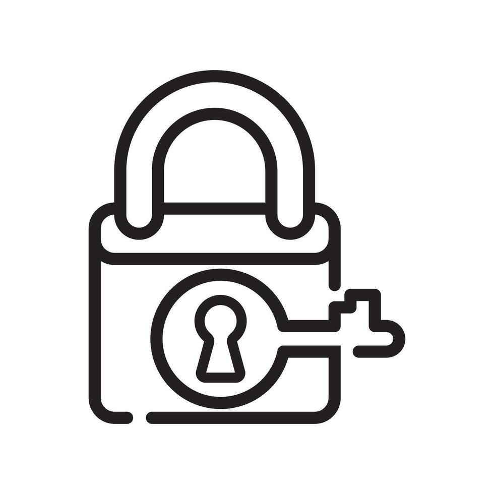 padlock key icon design vector