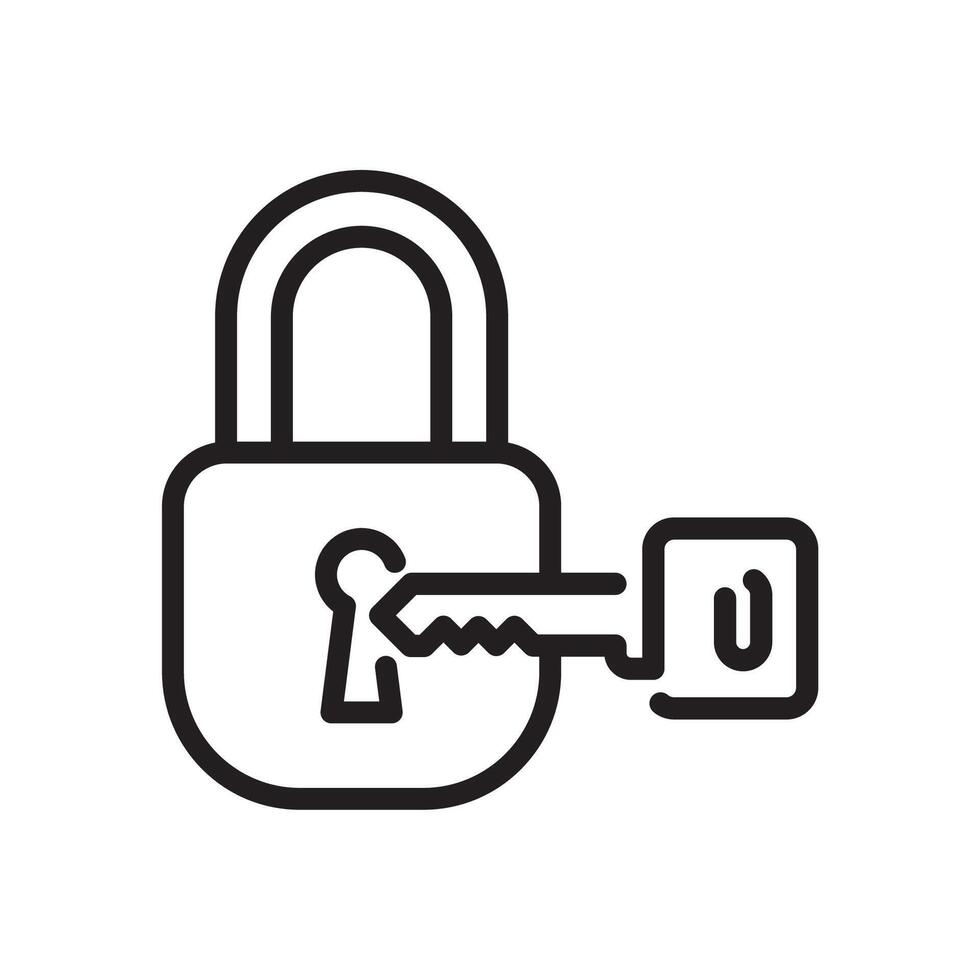 padlock key icon design vector
