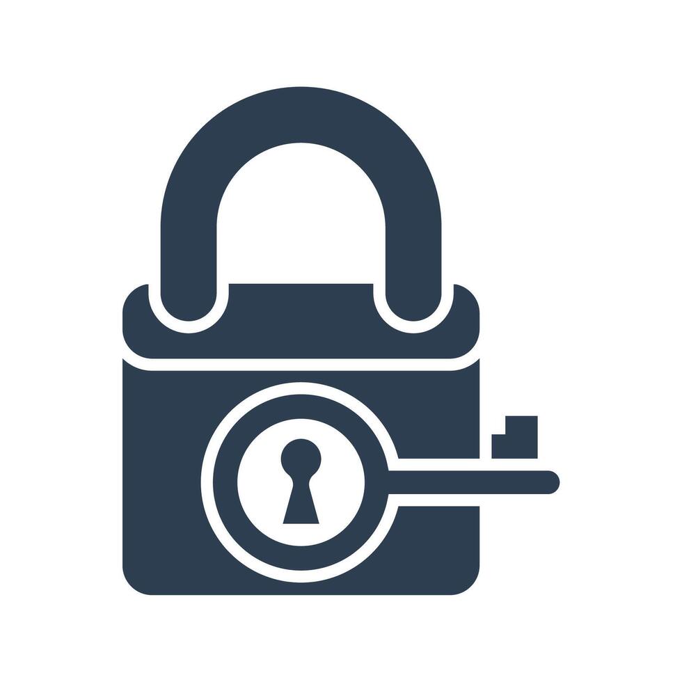 padlock key icon design vector