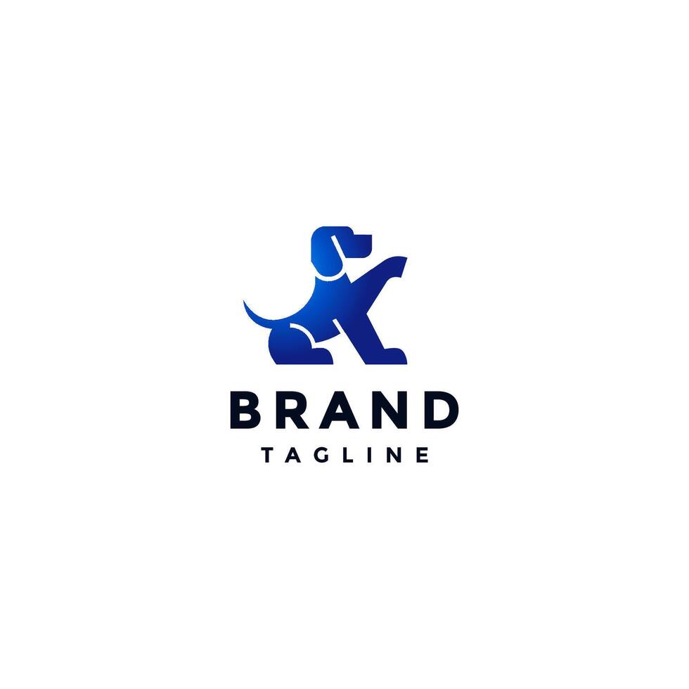 Brave Guard Dog Logo Design. Dog Is Sitting With Guard Posture Logo Design. vector