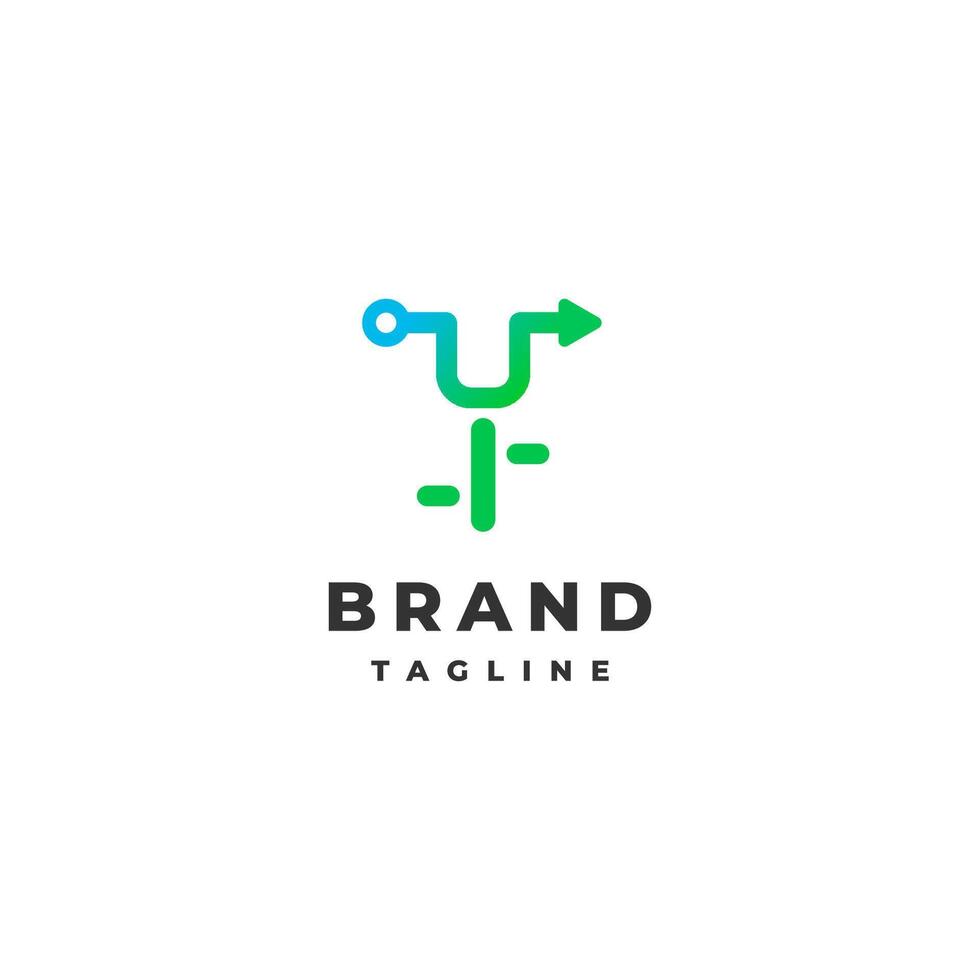 Bicycle Icon With Guide Line Logo Design. Simple Cycle Tracking Logo Design. vector