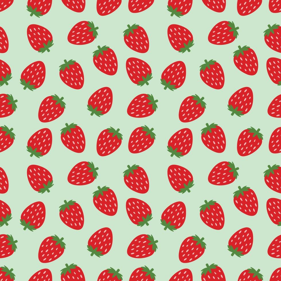 strawberry seamless pattern cartoon collection vector