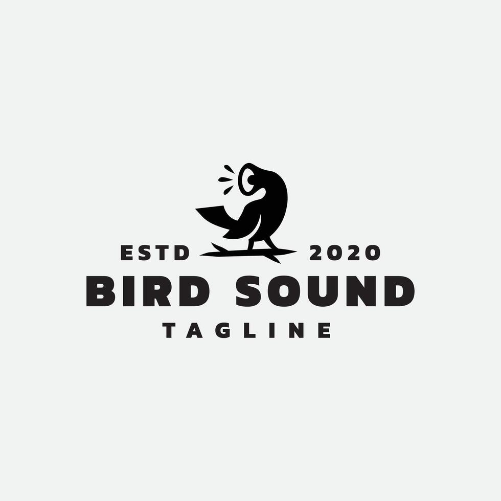 bird sound logo design vector