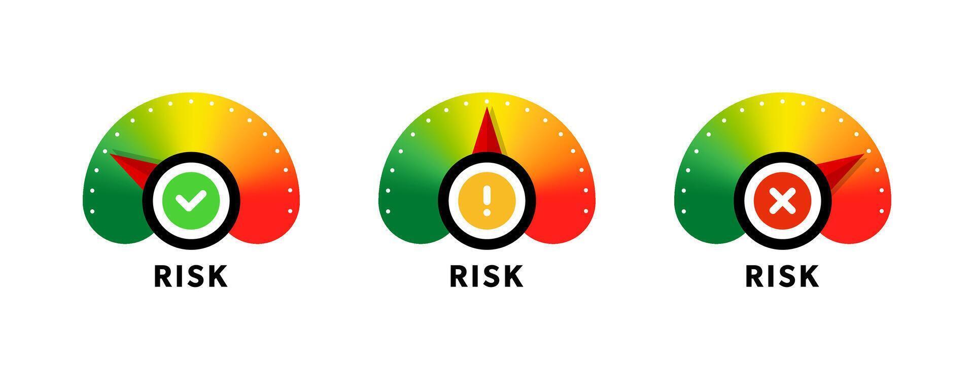 Risk Gauge. Navigating the Risk Landscape vector