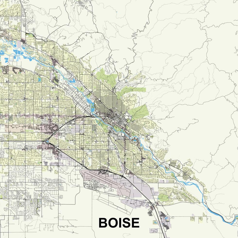 Boise Idaho United States Map Poster Art 45743629 Vector Art At Vecteezy Boise Idaho United States Map Poster Art Vector