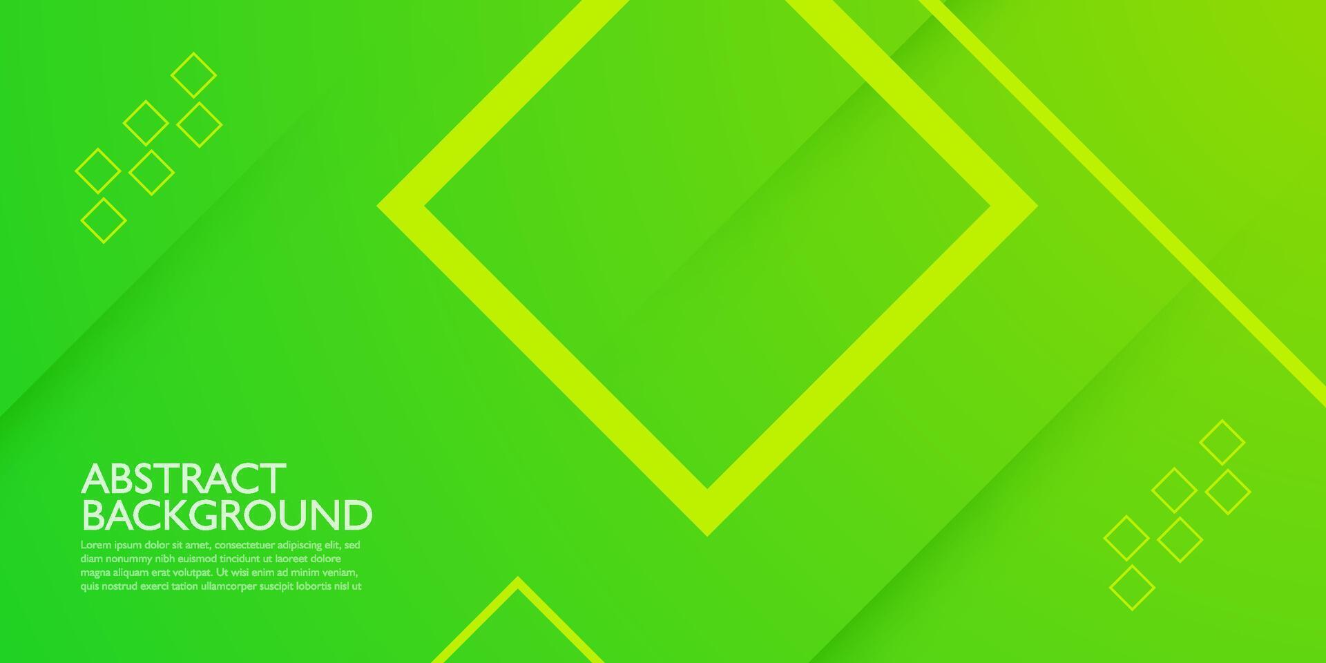 Abstract green square background. Overlap template with overlay line and lights. Bright green background with simple pattern design. Eps10 vector