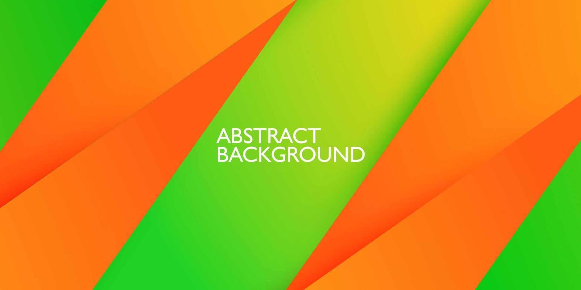 Orange and green abstract background. Colorful geometric design. Modern overlap papercut futuristic background illustration. Eps10 vector