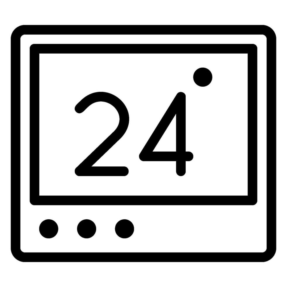 thermostat line icon vector
